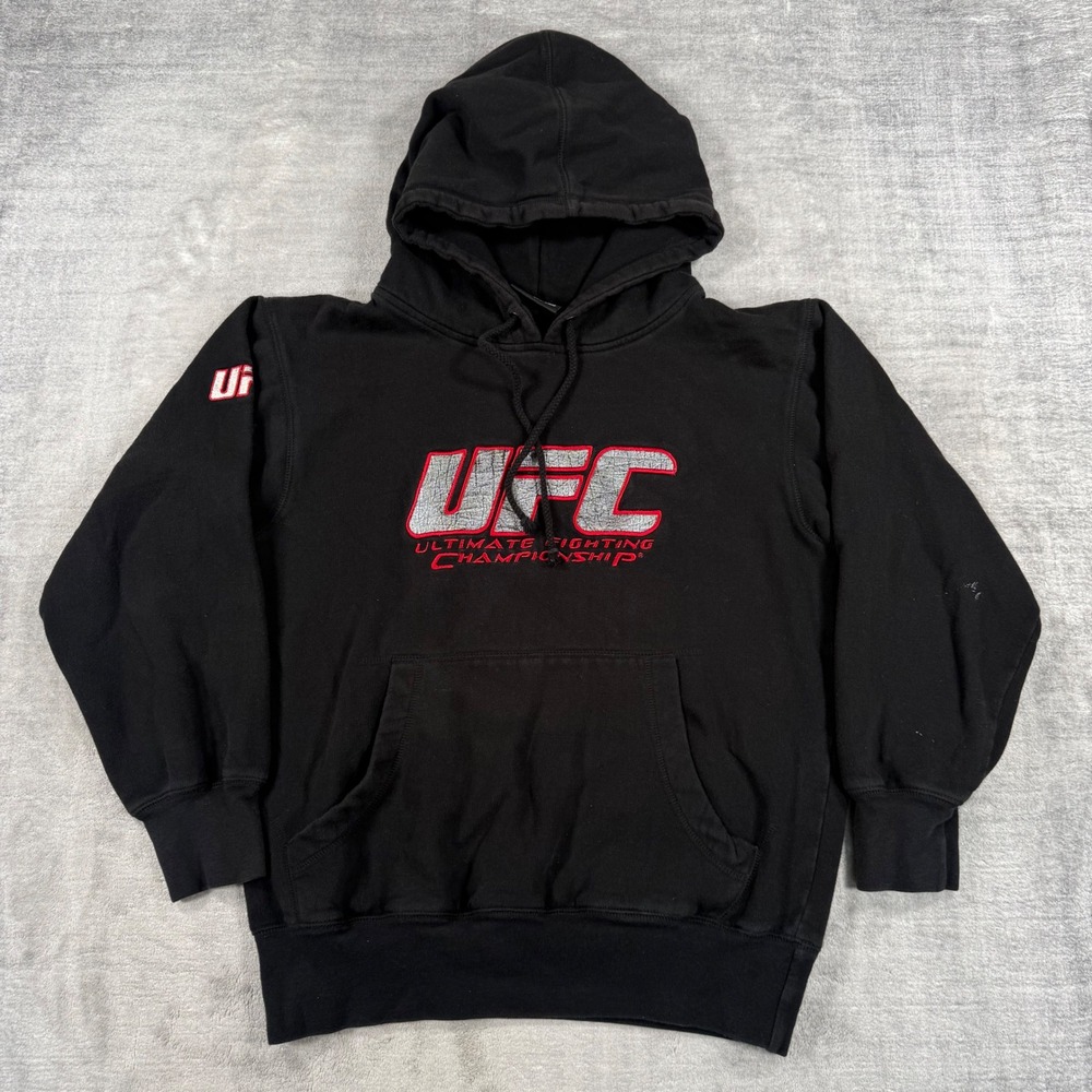 UFC Sweatshirt Men Small Black Vintage Y2K Ultimate Fighting Championship MMA